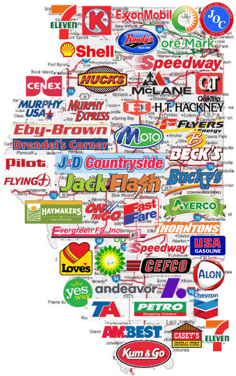 Indiana convenience store brands map