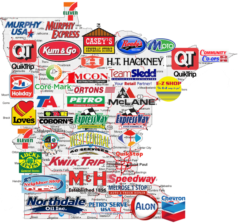 Minnesota convenience store brands map